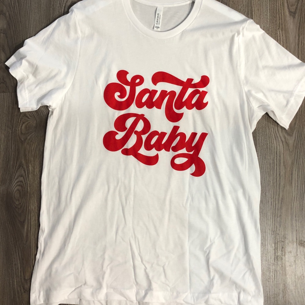 Santa Baby - White - Christmas Tee